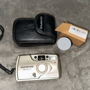 Olympus 35mm film camera.